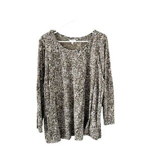 Lucky Brand Women’s Multi Floral Print Long-Sleeve Top Size 3XL